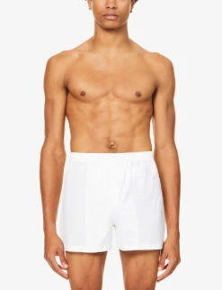 HANRO Sport-fit Cotton Boxers -AllSain Clothing Shop 102 1000262 73505101 WHITE ALT02