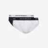 Emporio Armani Pack Of Two Logo Slim-fit Cotton Briefs