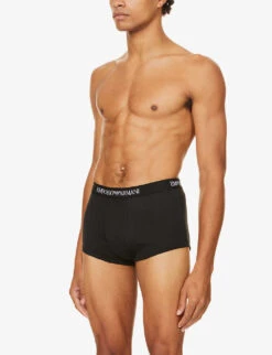 Emporio Armani Pack Of Three Cotton Trunks -AllSain Clothing Shop 102 3002168 CC72211161021320 BLACK ALT01