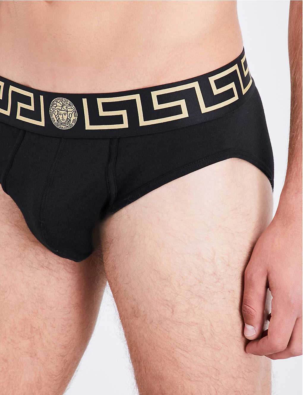 Versace Iconic Slim-fit Stretch-cotton Briefs 4 Versace Iconic Slim-fit Stretch-cotton Briefs - Image 4