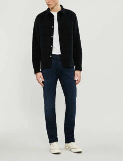 7 For All Mankind Slimmy Luxe Performance Plus Slim-fit Jeans 7 7 For All Mankind Slimmy Luxe Performance Plus Slim-fit Jeans -AllSain Clothing Shop 1043 3005683 JSMSA230IP DEEPBLUE ALT01