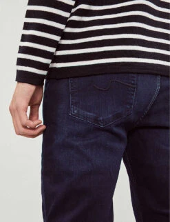 7 For All Mankind Slimmy Tapered Luxe Performance Plus Slim-fit Tapered Jeans -AllSain Clothing Shop 1043 3005683 JSMXA230IP DEEPBLUE ALT03