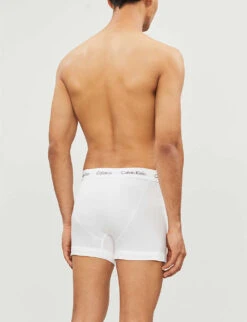 Calvin Klein Cotton Stretch Low-rise Cotton Trunks Pack Of Three 5 Calvin Klein Cotton Stretch Low-rise Cotton Trunks Pack Of Three -AllSain Clothing Shop 431 3003262 0000U2662GIOT WHITESTRIPEBLACK ALT02