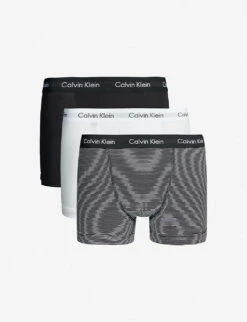 Calvin Klein Cotton Stretch Low-rise Cotton Trunks Pack Of Three