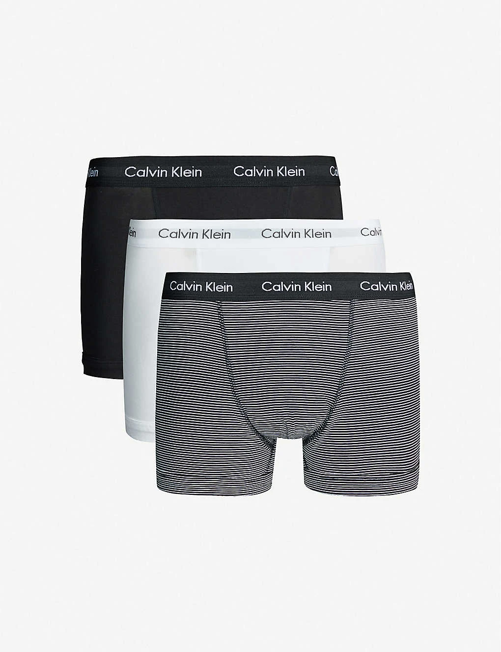 Calvin Klein Cotton Stretch Low-rise Cotton Trunks Pack Of Three 1 Calvin Klein Cotton Stretch Low-rise Cotton Trunks Pack Of Three