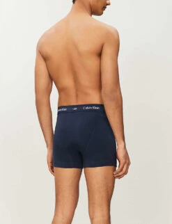Calvin Klein Pack Of Three Modern Essentials Classic-fit Stretch-cotton Trunks 6 Calvin Klein Pack Of Three Modern Essentials Classic-fit Stretch-cotton Trunks -AllSain Clothing Shop 431 3003262 U2662G BLUEBLACKCOBALT ALT02