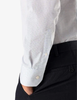 ETON Slim-fit Dot-print Cotton-poplin Shirt 9 ETON Slim-fit Dot-print Cotton-poplin Shirt -AllSain Clothing Shop 847 10065 275479511 BLUE ALT04