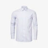 ETON Slim-fit Dot-print Cotton-poplin Shirt