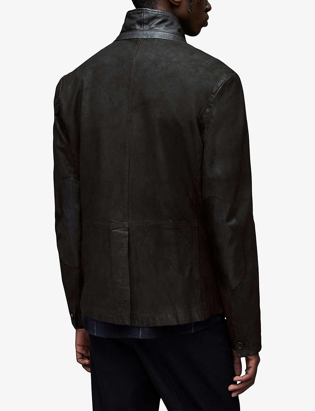 AllSaints Survey Brushed-leather Blazer 5 AllSaints Survey Brushed-leather Blazer - Image 5