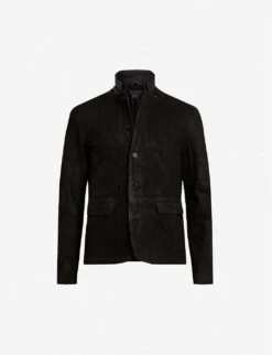 AllSaints Survey Brushed-leather Blazer