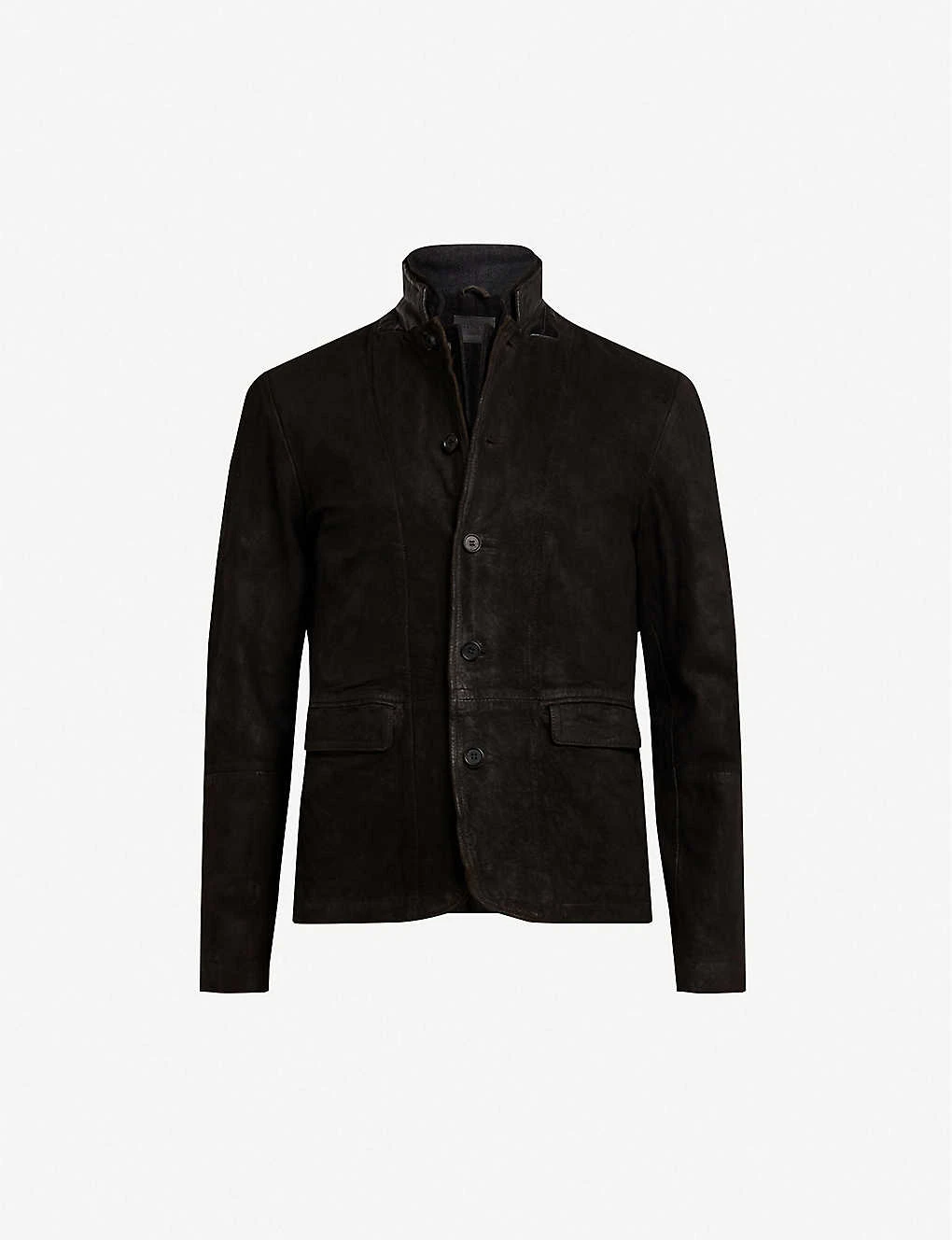 AllSaints Survey Brushed-leather Blazer 1 AllSaints Survey Brushed-leather Blazer