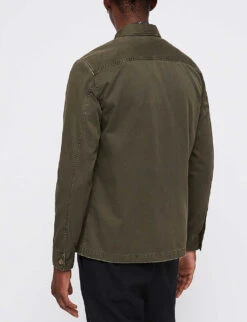 AllSaints Spotter Slim-fit Cotton-twill Shirt 8 AllSaints Spotter Slim-fit Cotton-twill Shirt -AllSain Clothing Shop 948 10136 MS050P CARGOGREEN ALT02