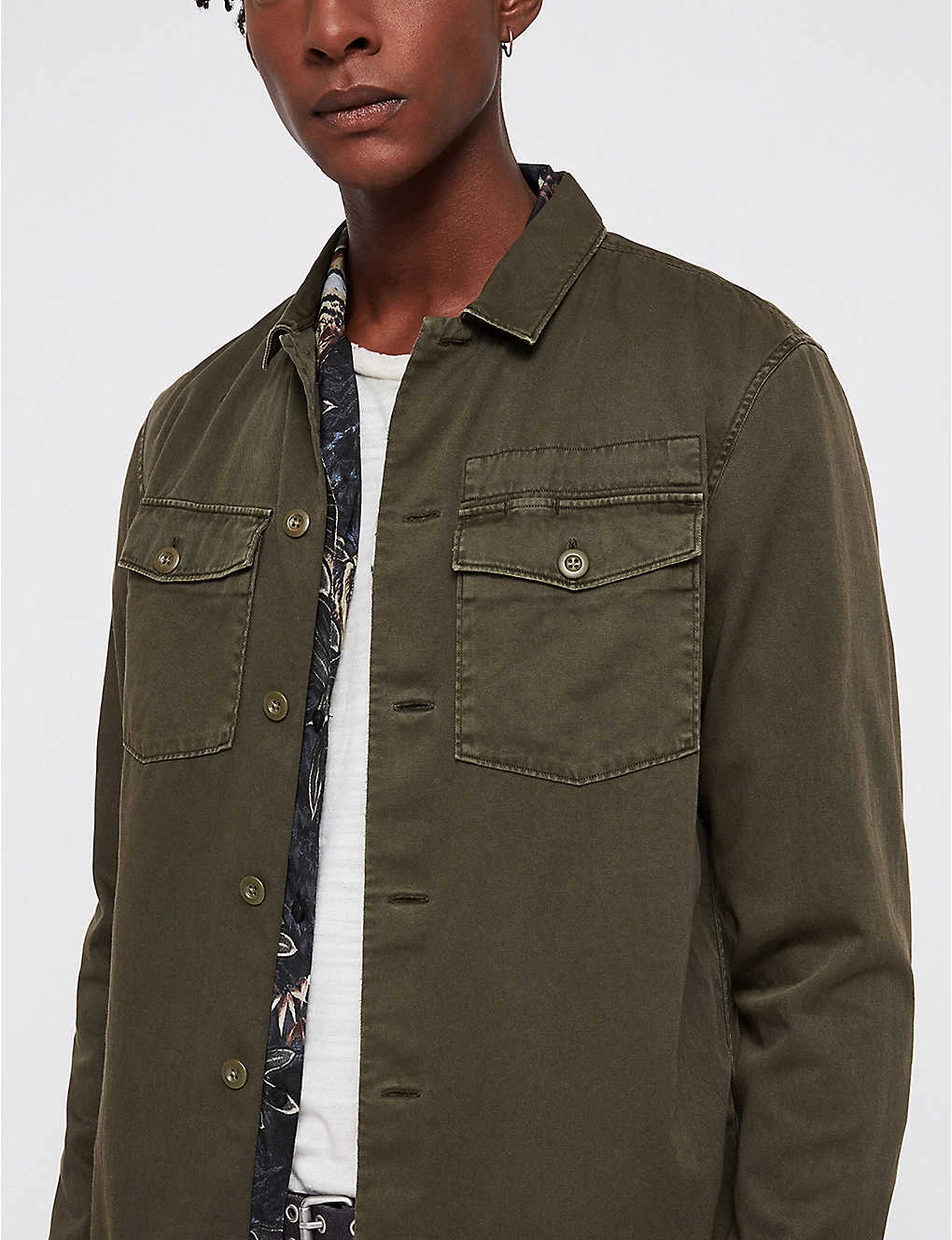 AllSaints Spotter Slim-fit Cotton-twill Shirt 5 AllSaints Spotter Slim-fit Cotton-twill Shirt - Image 5