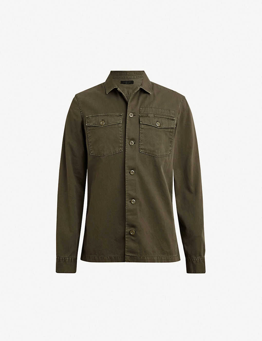 AllSaints Spotter Slim-fit Cotton-twill Shirt 1 AllSaints Spotter Slim-fit Cotton-twill Shirt
