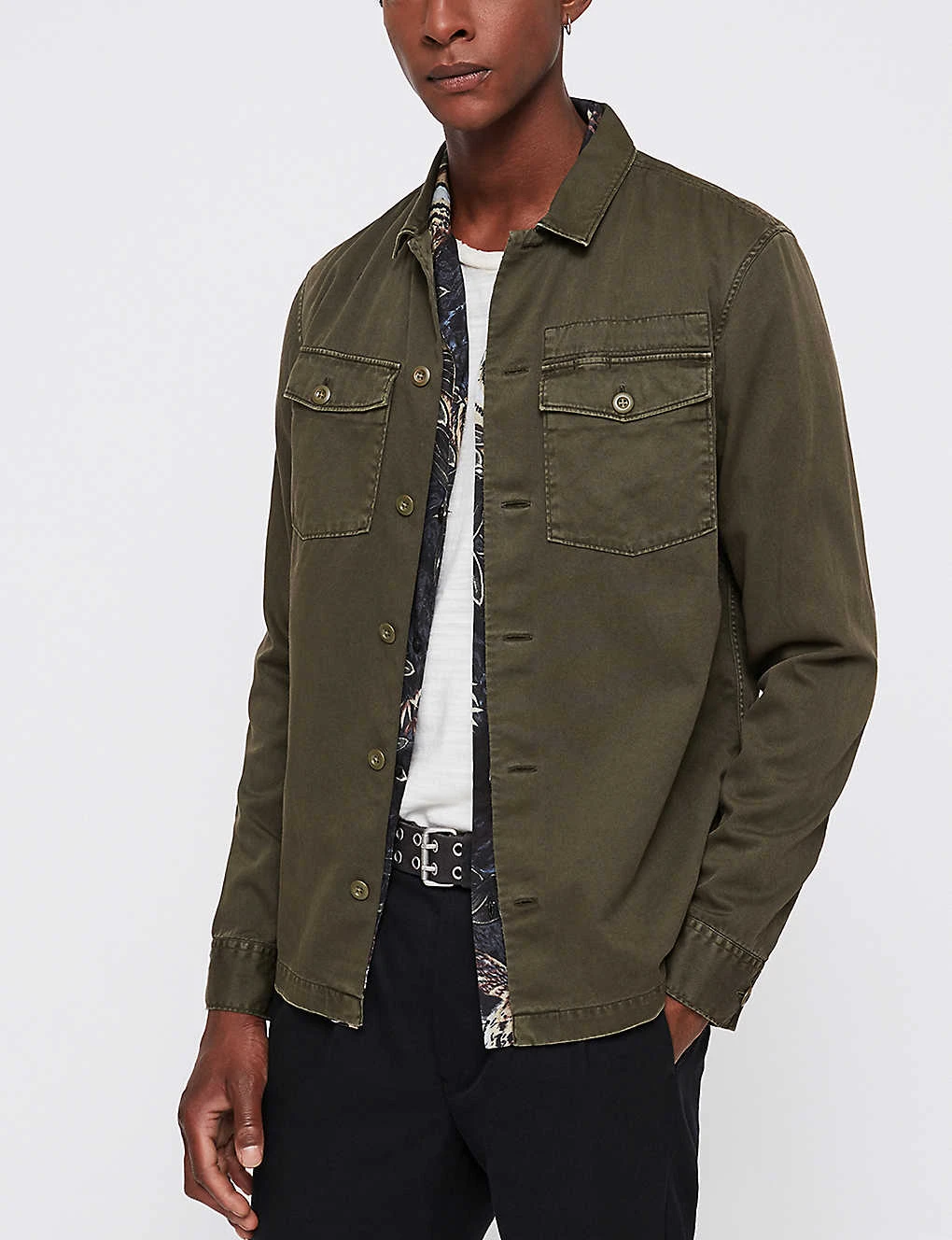 AllSaints Spotter Slim-fit Cotton-twill Shirt 2 AllSaints Spotter Slim-fit Cotton-twill Shirt - Image 2