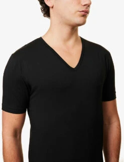 Pure Comfort Cotton-blend T-shirt -AllSain Clothing Shop R00021820 BLACK ALT03