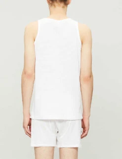 Sunspel Q14 Cellular Cotton T-shirt -AllSain Clothing Shop R00053542 WHITE ALT01