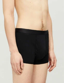 Sunspel Superfine Regular-fit Cotton Trunks 7 Sunspel Superfine Regular-fit Cotton Trunks -AllSain Clothing Shop R00053548 BLACK ALT02