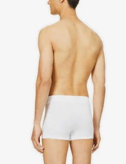 HANRO Natural Function Stretch-jersey Trunks -AllSain Clothing Shop R00103165 WHITE ALT01