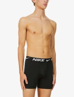 Nike Essential Stretch-woven Boxers Pack Of Three -AllSain Clothing Shop R03652216 BLACK ALT01