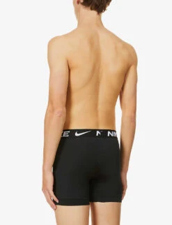 Nike Essential Stretch-woven Boxers Pack Of Three -AllSain Clothing Shop R03652216 BLACK ALT02
