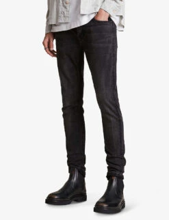 AllSaints Cigarette Mid-rise Skinny Jeans -AllSain Clothing Shop R03653451 WASHEDBLACK ALT02