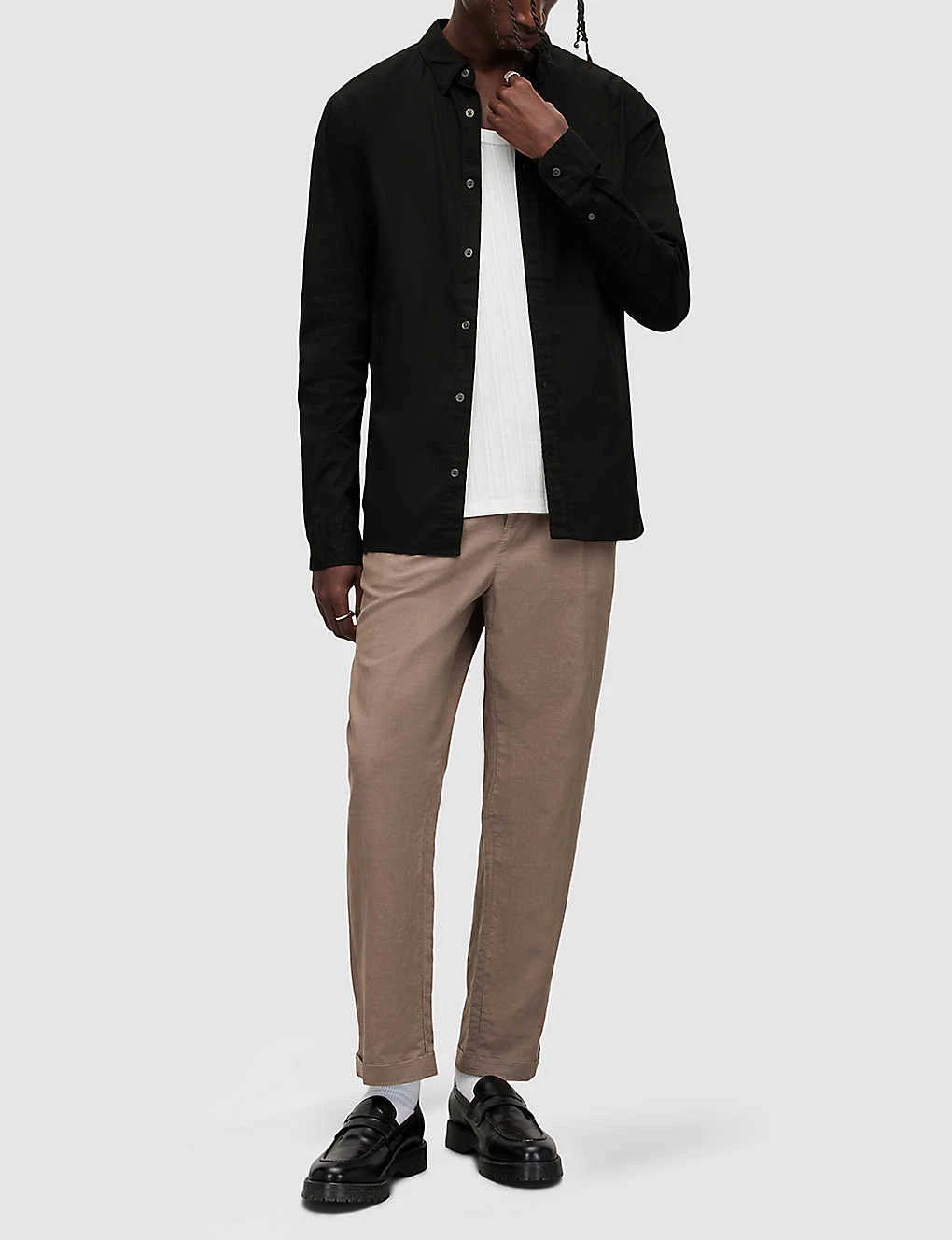 AllSaints Hawthorne Slim-fit Stretch-cotton Shirt 2 AllSaints Hawthorne Slim-fit Stretch-cotton Shirt - Image 2