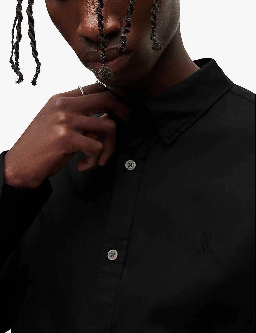 AllSaints Hawthorne Slim-fit Stretch-cotton Shirt 5 AllSaints Hawthorne Slim-fit Stretch-cotton Shirt - Image 5