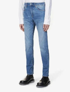 Boss Mid-rise Tapered Stretch-denim Jeans -AllSain Clothing Shop R03688677 BRIGHTBLUE ALT02