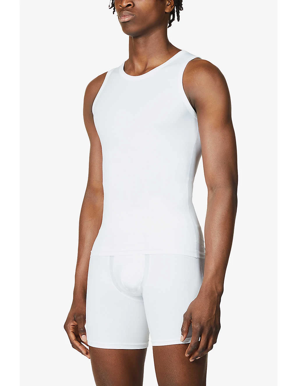 Spanx Sculpt Regular-fit Stretch-cotton Tank Top 3 Spanx Sculpt Regular-fit Stretch-cotton Tank Top - Image 3