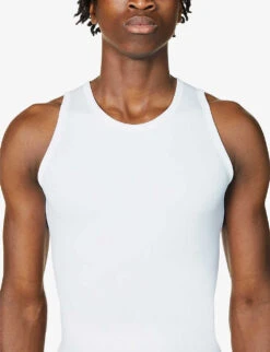 Spanx Sculpt Regular-fit Stretch-cotton Tank Top 9 Spanx Sculpt Regular-fit Stretch-cotton Tank Top -AllSain Clothing Shop R03699073 WHITE ALT04