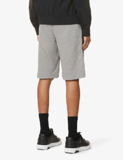 Zebra Graphic-embroidered Organic-cotton Shorts -AllSain Clothing Shop R03757677 GREYMELANGE ALT03