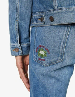 Gucci Tapered Faded-wash Denim Jeans -AllSain Clothing Shop R03765516 LIGHTBLUEMIX ALT06
