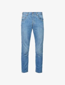 Gucci Tapered Faded-wash Denim Jeans