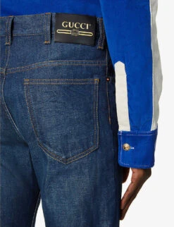Gucci Straight Mid-rise Denim Jeans -AllSain Clothing Shop R03765517 DARKBLUE ALT04