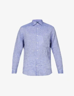 Antonio Regular-fit Cutaway-collar Linen Shirt