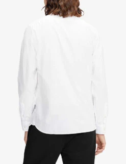 Ted Baker Logo-embroidered Cotton Shirt -AllSain Clothing Shop R03777832 WHITE ALT02