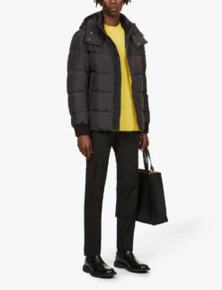 Boss Padded Quilted Recycled-polyester And Down Jacket -AllSain Clothing Shop R03782398 BLACK ALT01