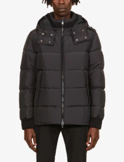 Boss Padded Quilted Recycled-polyester And Down Jacket -AllSain Clothing Shop R03782398 BLACK ALT02
