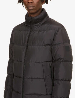 Boss Padded Quilted Recycled-polyester And Down Jacket -AllSain Clothing Shop R03782398 BLACK ALT04