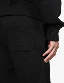 Staple Brand-print Organic Cotton-blend Shorts 9 Staple Brand-print Organic Cotton-blend Shorts -AllSain Clothing Shop R03792308 BLACK ALT04