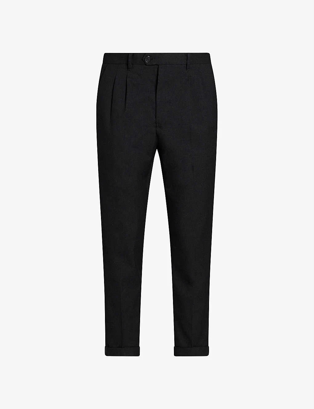 AllSaints Tallis Slim-fit Cropped Cotton-blend Trousers 1 AllSaints Tallis Slim-fit Cropped Cotton-blend Trousers