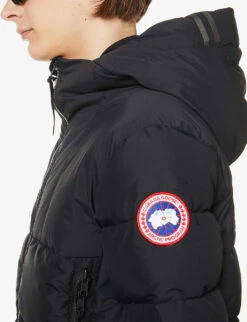 Canada Goose Hybridge Funnel-neck Shell-down Hooded Jacket -AllSain Clothing Shop R03800039 BLACK ALT04
