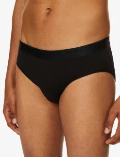 Jack Branded-waistband Stretch-cotton Briefs 7 Jack Branded-waistband Stretch-cotton Briefs -AllSain Clothing Shop R03805082 BLACK ALT03