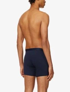 Jack Mid-rise Stretch-cotton Trunks -AllSain Clothing Shop R03805085 NAVY ALT02