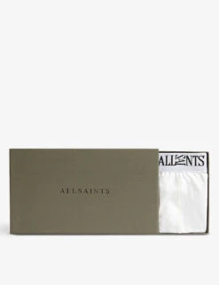 AllSaints Pack Of Three Wren Regular-fit Stretch-cotton Boxer Briefs 7 AllSaints Pack Of Three Wren Regular-fit Stretch-cotton Boxer Briefs -AllSain Clothing Shop R03813901 WHITEWHITEWH ALT03