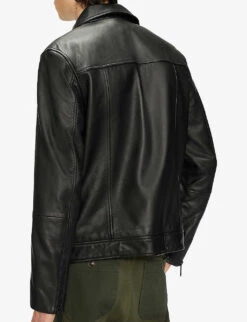 Ted Baker Carve Oversized Leather Biker Jacket 7 Ted Baker Carve Oversized Leather Biker Jacket -AllSain Clothing Shop R03823327 BLACK ALT03