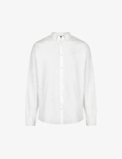 AllSaints Hermosa Logo-embroidered Relaxed-fit Cotton Shirt