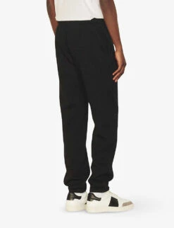 Sandro Logo-embroidered Cotton-jersey Jogging Bottoms -AllSain Clothing Shop R03864642 NOIRGRIS ALT03