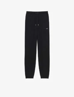 Sandro Logo-embroidered Cotton-jersey Jogging Bottoms